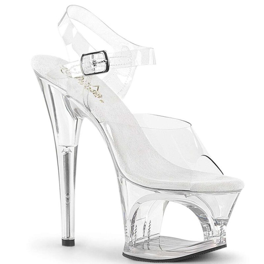 High Heels Pleaser | Pleaser Moon-708 Clear/Clear