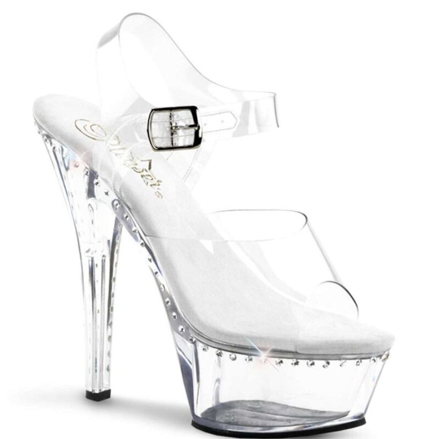 High Heels Pleaser | Pleaser Kiss-208Ls Clear/Clear