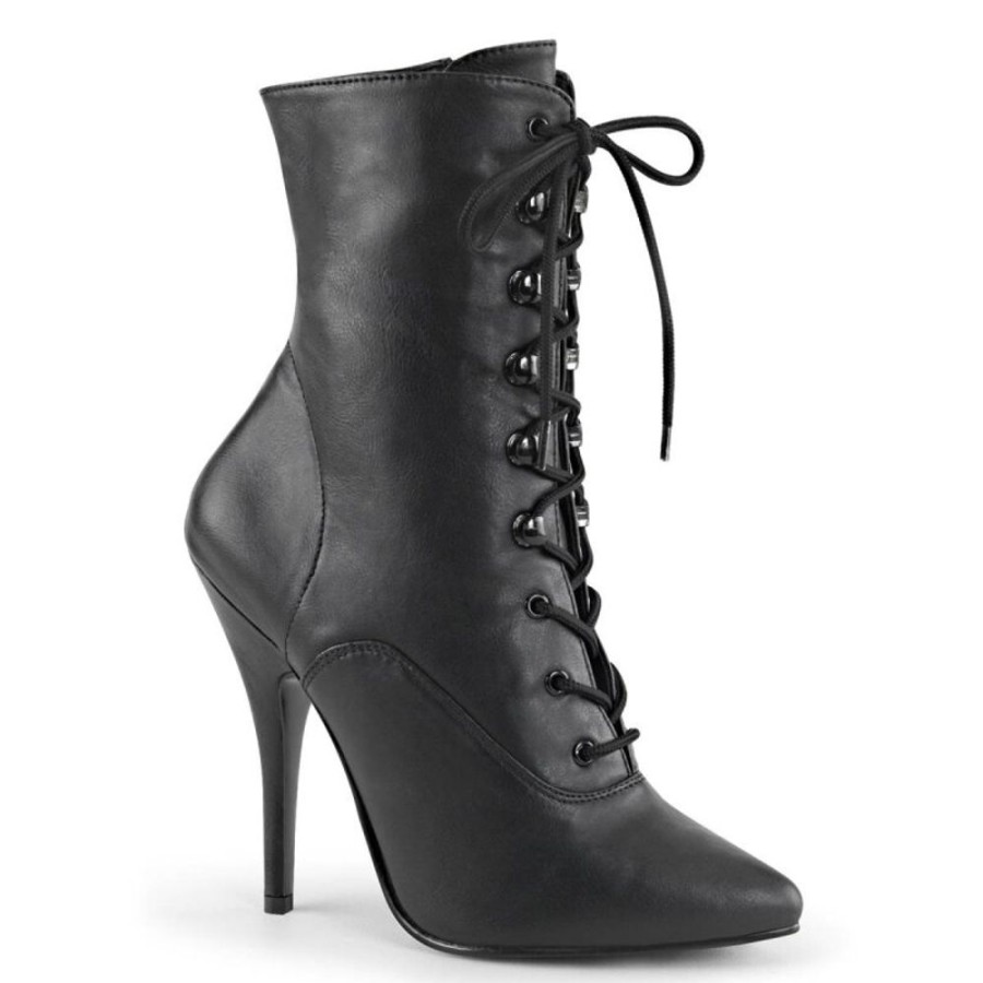 High Heels Pleaser | Pleaser Seduce-1020 Ankle Boots Faux Leather Black