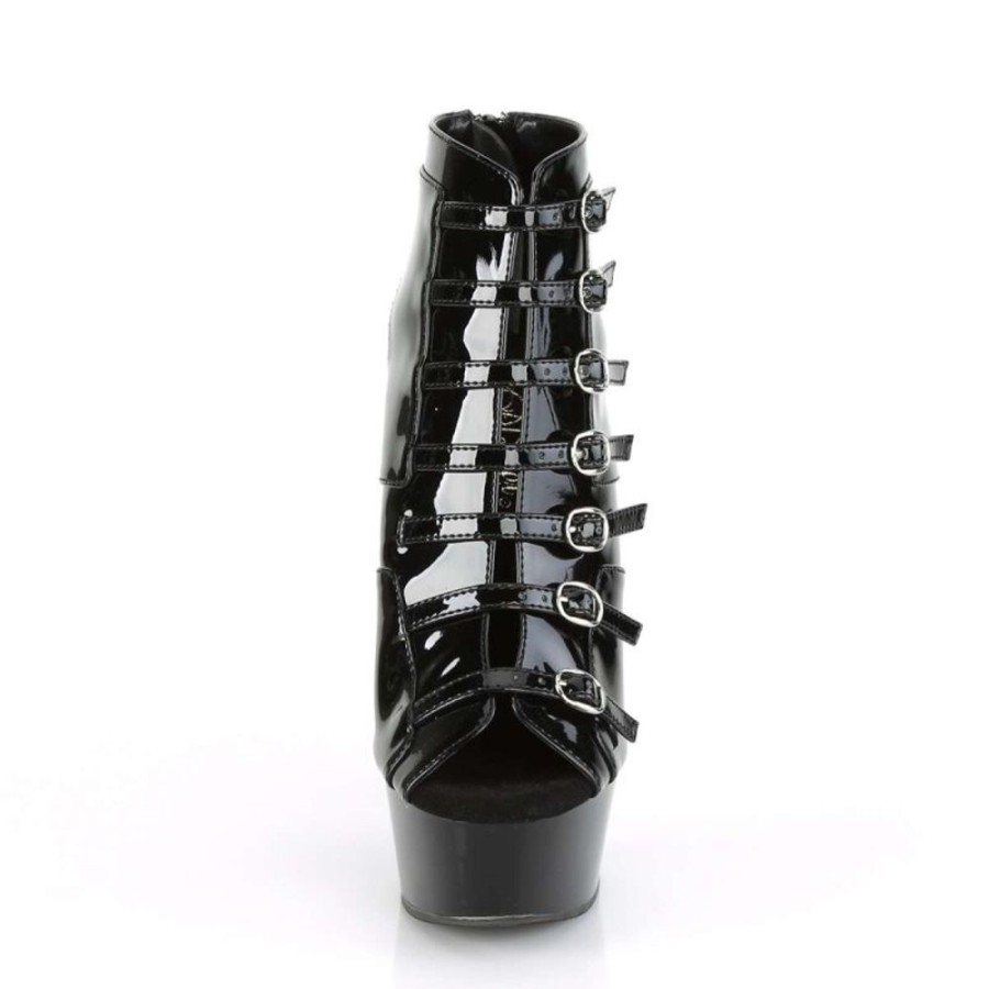 High Heels Pleaser | Pleaser Delight-600-11 Black Patent/Black