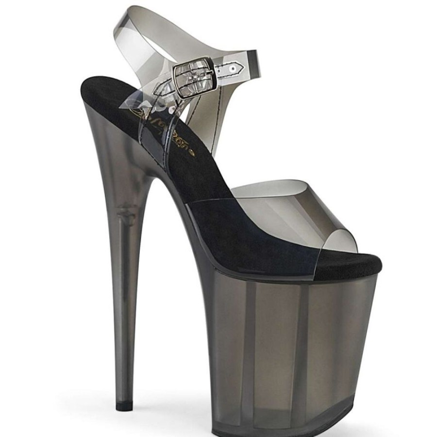 High Heels Pleaser | Pleaser Flamingo-808N-T Black Gradient Tpu/Smoke Tinted