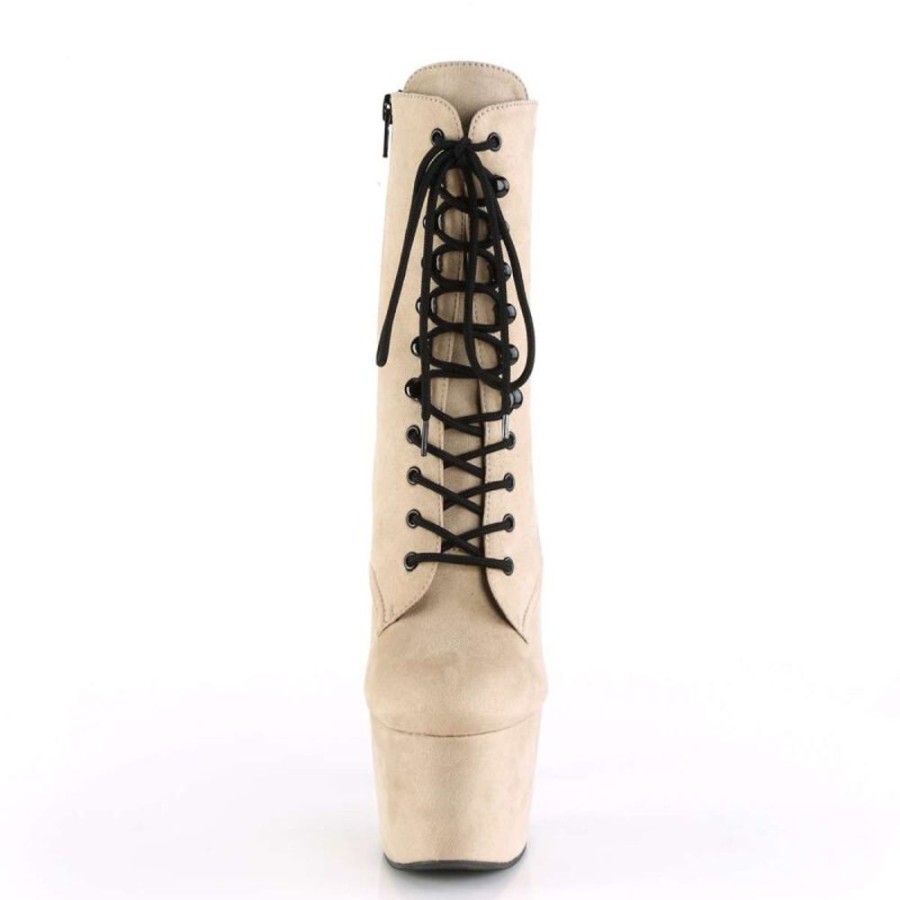 High Heels Pleaser | Pleaser Adore-1020Fs Beige Faux Suede/Beige Faux Suede