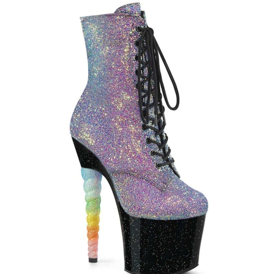 High Heels Pleaser | Pleaser Unicorn-1020G Purple-Blue Glitter/Black