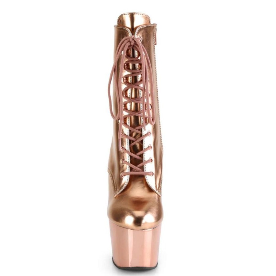 High Heels Pleaser | Pleaser Adore-1020 Rose Gold Metallic Pu/Rose Gold Chrome