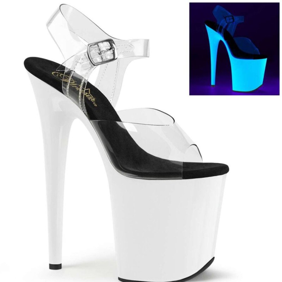 High Heels Pleaser | Pleaser Flamingo-808Uv Clear/Neon White