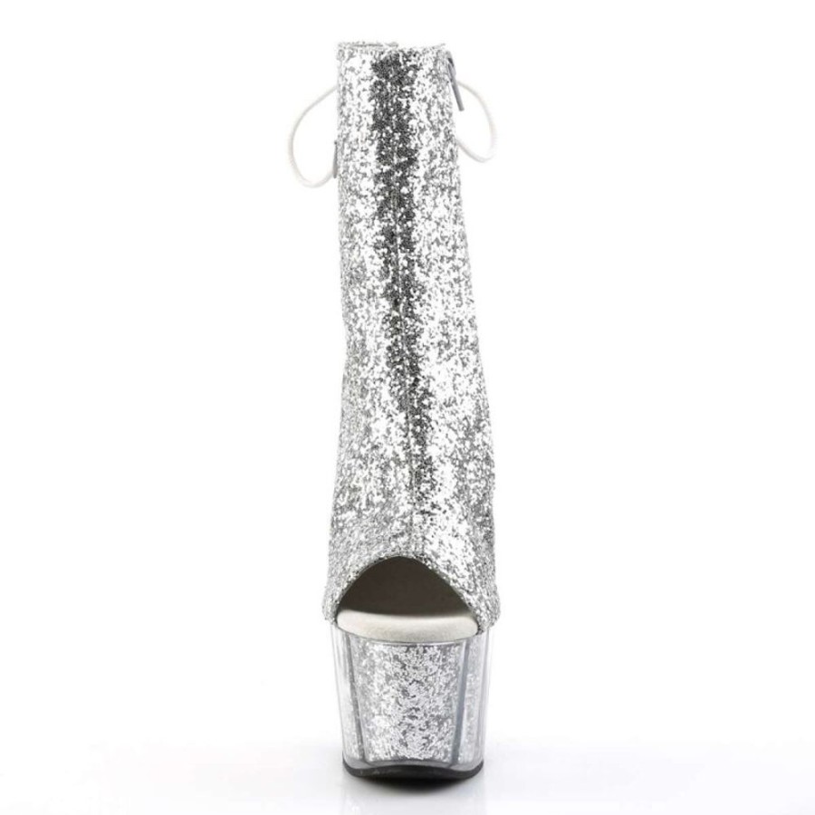 High Heels Pleaser | Pleaser Adore-1018G Silver Glitter/Silver Glitter