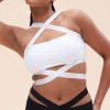 Pole Dance Wear Lunalae | Lunalae Top Renee Crop Bra White