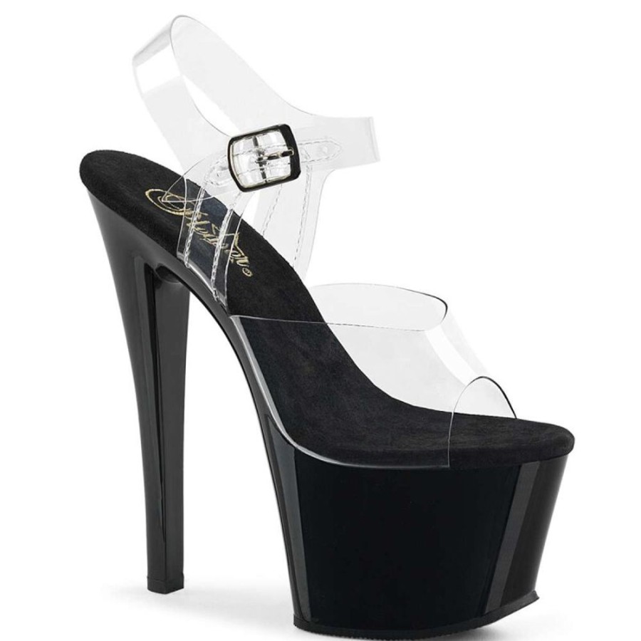 High Heels Pleaser | Pleaser Sky-308 Clear/Black