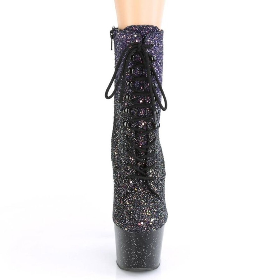 High Heels Pleaser | Pleaser Adore-1020Ombg Plateau Ankle Boots Glitter Colorful Purple