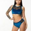 Pole Dance Wear Polerina | Polerina Shorts Camelia Sea Blue