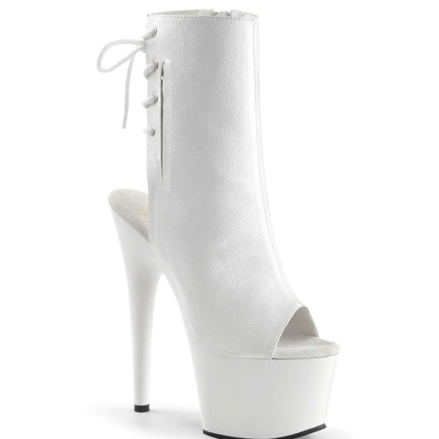 High Heels Pleaser | Pleaser Adore-1018 White Faux Leather/White