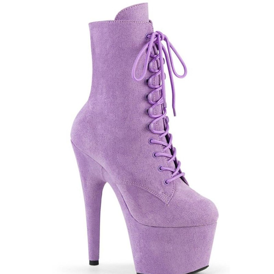 High Heels Pleaser | Pleaser Adore-1020Fs Plateau Ankle Boots Faux Suede Purple