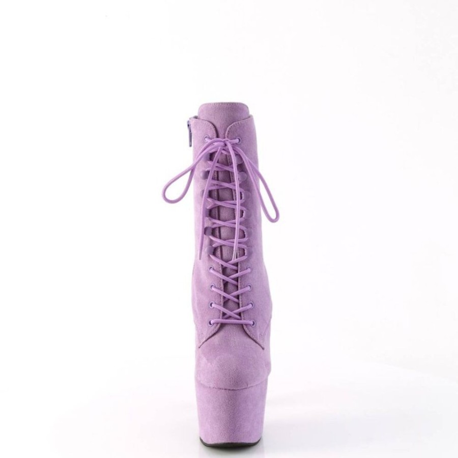 High Heels Pleaser | Pleaser Adore-1020Fs Plateau Ankle Boots Faux Suede Purple