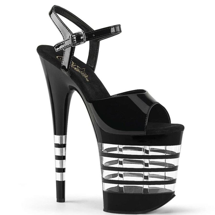 High Heels Pleaser | Pleaser Flamingo-809Ln Black Patent/Black