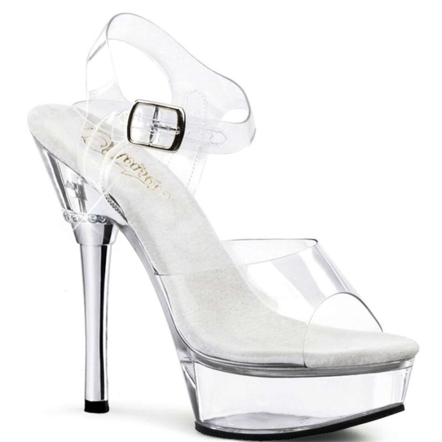 High Heels Pleaser | Pleaser Allure-608 Clear/Clear