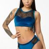 Pole Dance Wear Polerina | Polerina Top Camelia Sea Blue