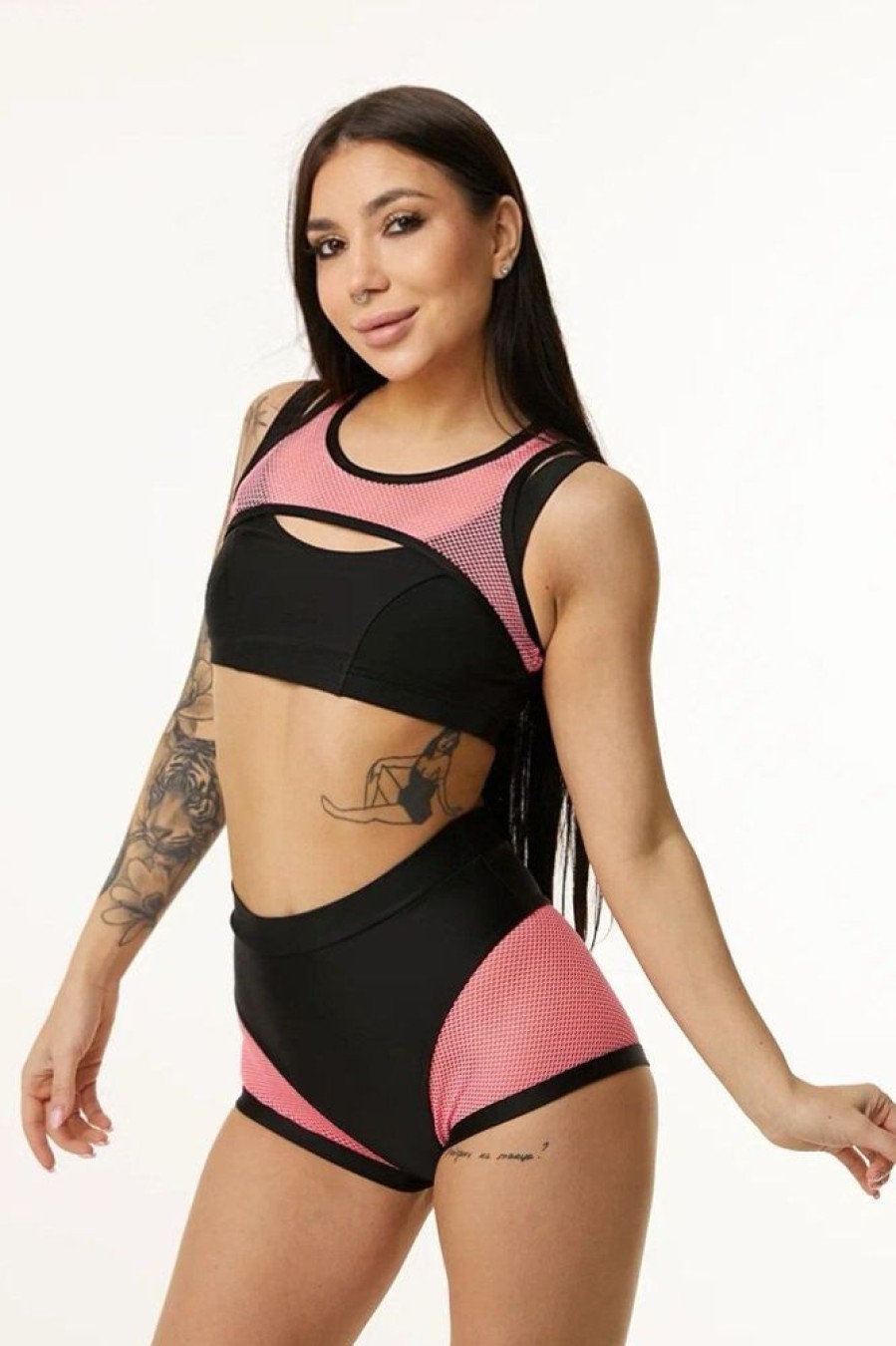 Pole Dance Wear Polerina | Polerina Shorts Black/Pink