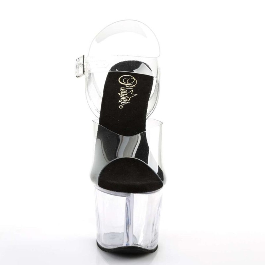 High Heels Pleaser | Pleaser Sky-308 Clear-Black/Clear