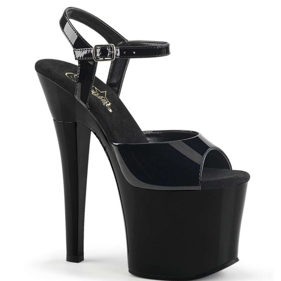 High Heels Pleaser | Pleaser Radiant-709 Black Patent/Black