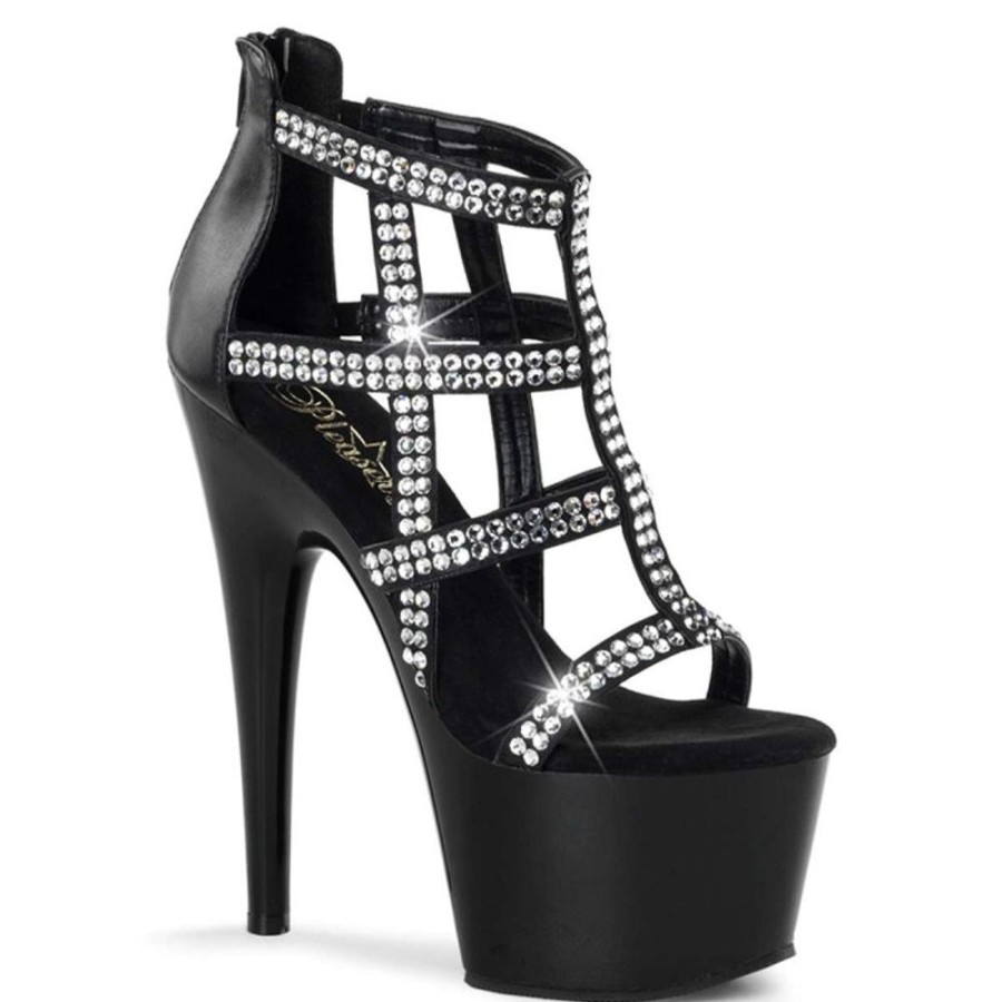 High Heels Pleaser | Pleaser Adore-798 Black Faux Leather/Black