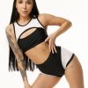 Pole Dance Wear Polerina | Polerina Top Lux Black/White