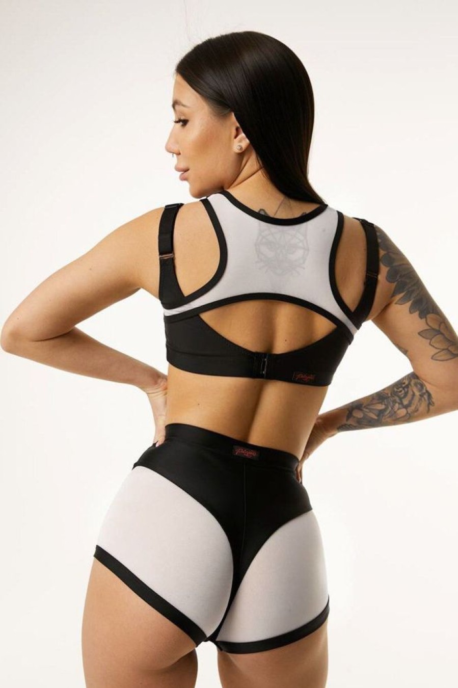 Pole Dance Wear Polerina | Polerina Top Lux Black/White