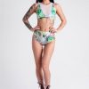 Pole Dance Wear Polerina | Polerina Shorts Dicentra Green Roses