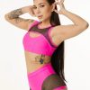 Pole Dance Wear Polerina | Polerina Top Lux Hot Pink/Black