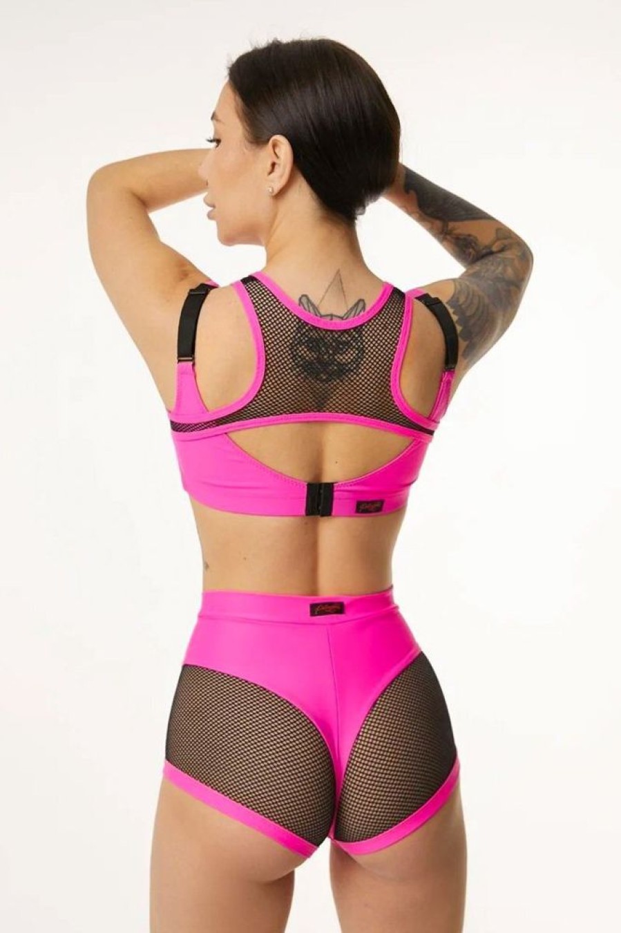 Pole Dance Wear Polerina | Polerina Top Lux Hot Pink/Black