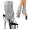 High Heels Pleaser | Pleaser Adore-1017Rsf Clear-Silver/Silver Chrome