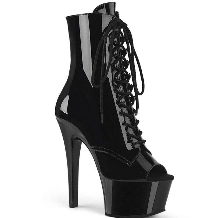 High Heels Pleaser | Pleaser Aspire-1021 Black Patent/Black