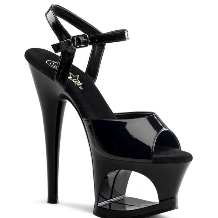 High Heels Pleaser | Pleaser Moon-709 Black/Black