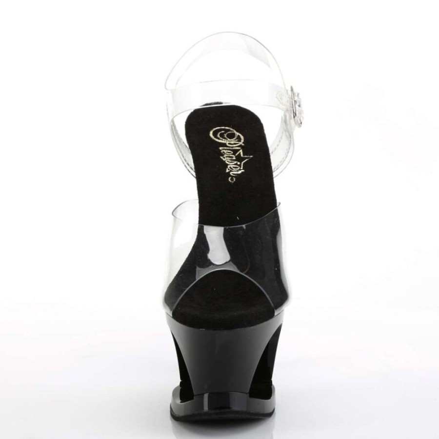 High Heels Pleaser | Pleaser Moon-708Hrs Clear/Black-Red