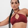 Pole Dance Wear Lunalae | Lunalae Top Sage Burgundy