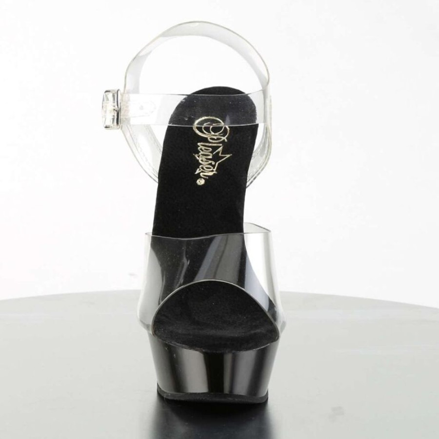 High Heels Pleaser | Pleaser Allure-608 Clear/Black