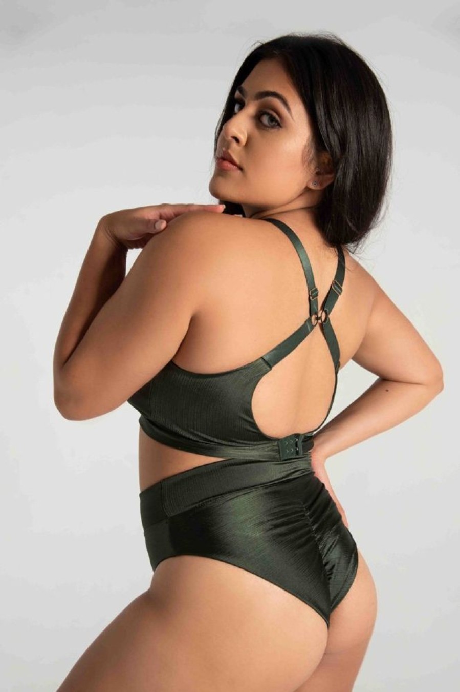 Pole Dance Wear Tatiana Active Wear | Tatiana Active Wear Top Adeline Pine Green