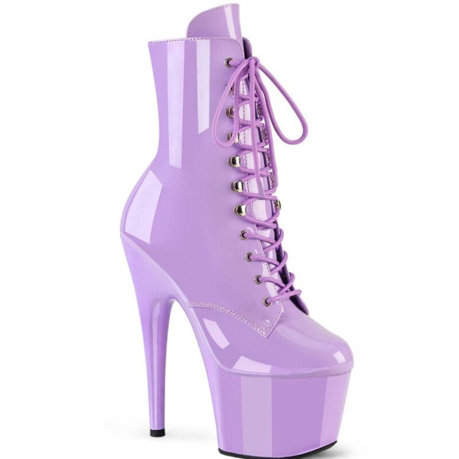 High Heels Pleaser | Pleaser Adore-1020 Plateau Ankle Boots Patent Purple