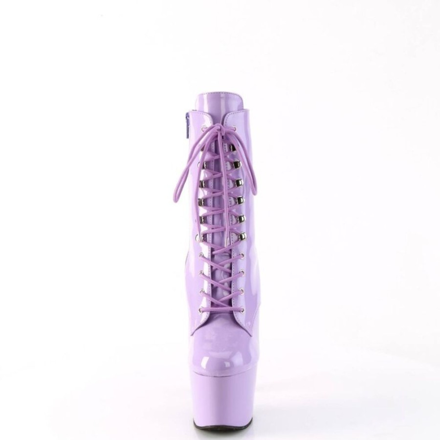 High Heels Pleaser | Pleaser Adore-1020 Plateau Ankle Boots Patent Purple