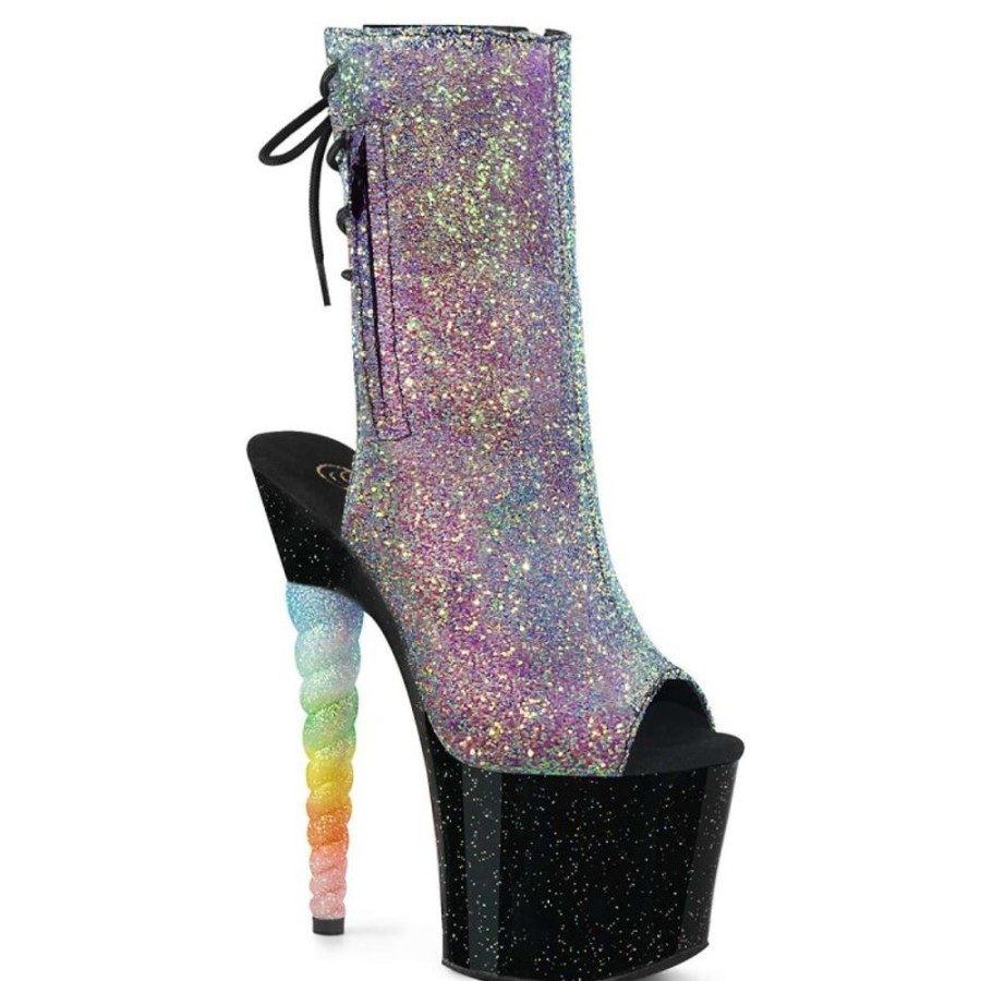 High Heels Pleaser | Pleaser Unicorn-1018G Purple-Blue Glitter/Black