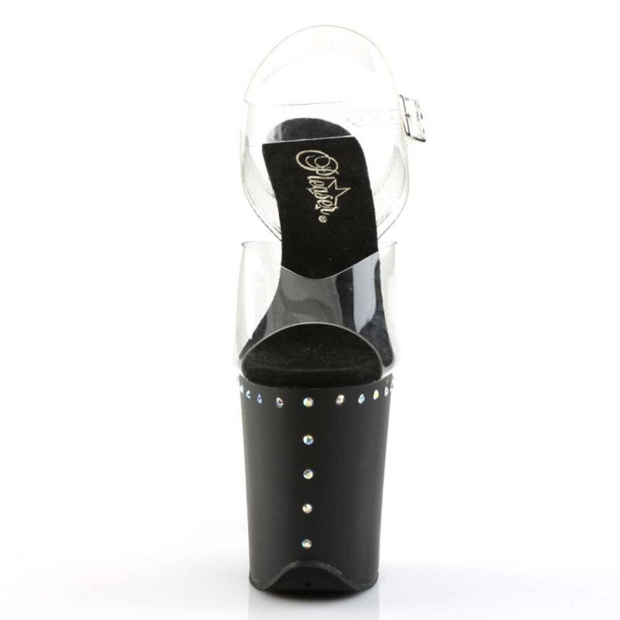 High Heels Pleaser | Pleaser Flamingo-808Abls Clear/Black Matte