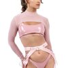 Pole Dance Wear Naughty Thoughts | Naughty Thoughts Shrug Xxx Rated See Through Pink