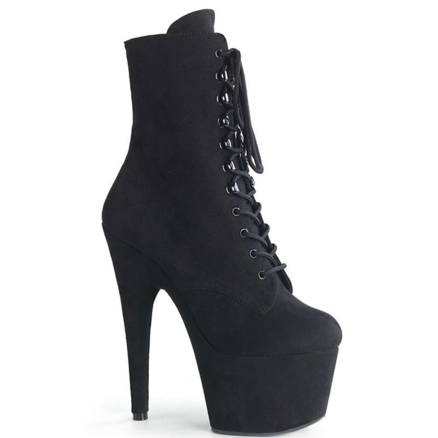 High Heels Pleaser | Pleaser Adore-1020Fs Black Faux Suede/Black Faux Suede