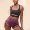 Pole Dance Wear Lunalae | Lunalae Shorts Lure You High Waist Mulberry