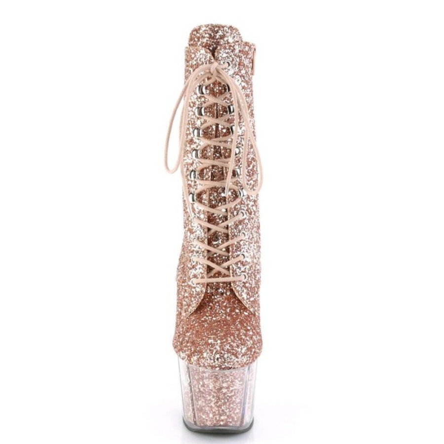 High Heels Pleaser | Pleaser Adore-1020G Rose Gold Glitter/Rose Gold Glitter