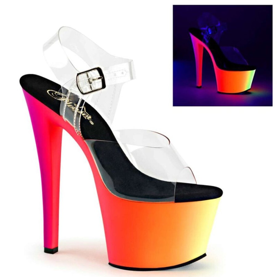 High Heels Pleaser | Pleaser Rainbow-308Uv Clear/Neon Multi