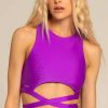 Pole Dance Wear Paradise Chick | Paradise Chick Top Miami Wrap Grape