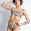 Pole Dance Wear Rolling | Rolling Top Selva Double Sided Leopard And Chocolate