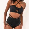 Pole Dance Wear Lunalae | Lunalae Shorts High Waist Jasmine Black