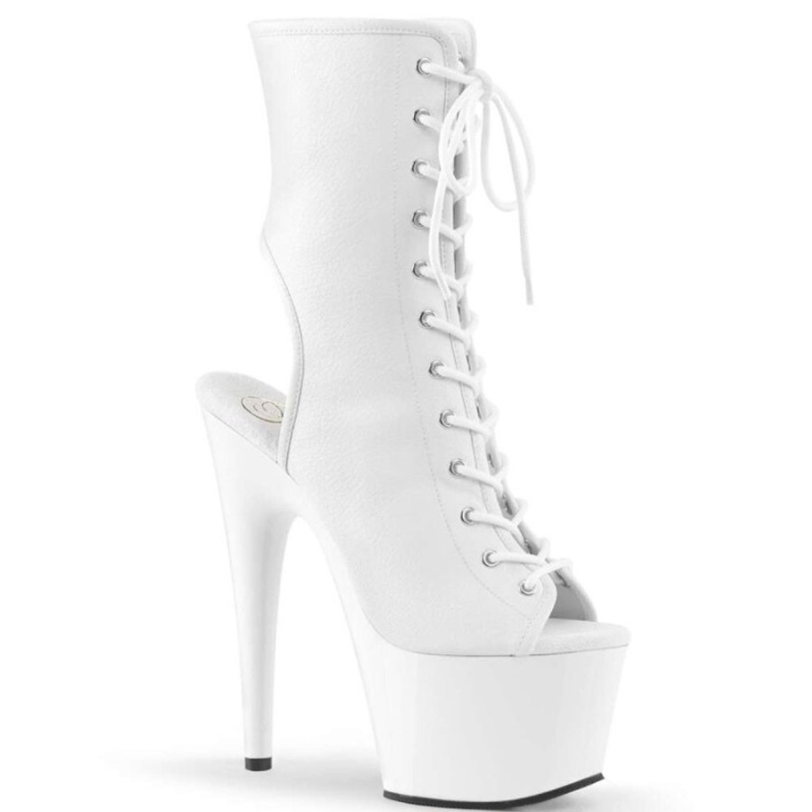 High Heels Pleaser | Pleaser Adore-1016 White Faux Leather/White