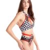 Pole Dance Wear Hamade Activewear | Hamade Activewear Strappy High Waist Shorts Checkered